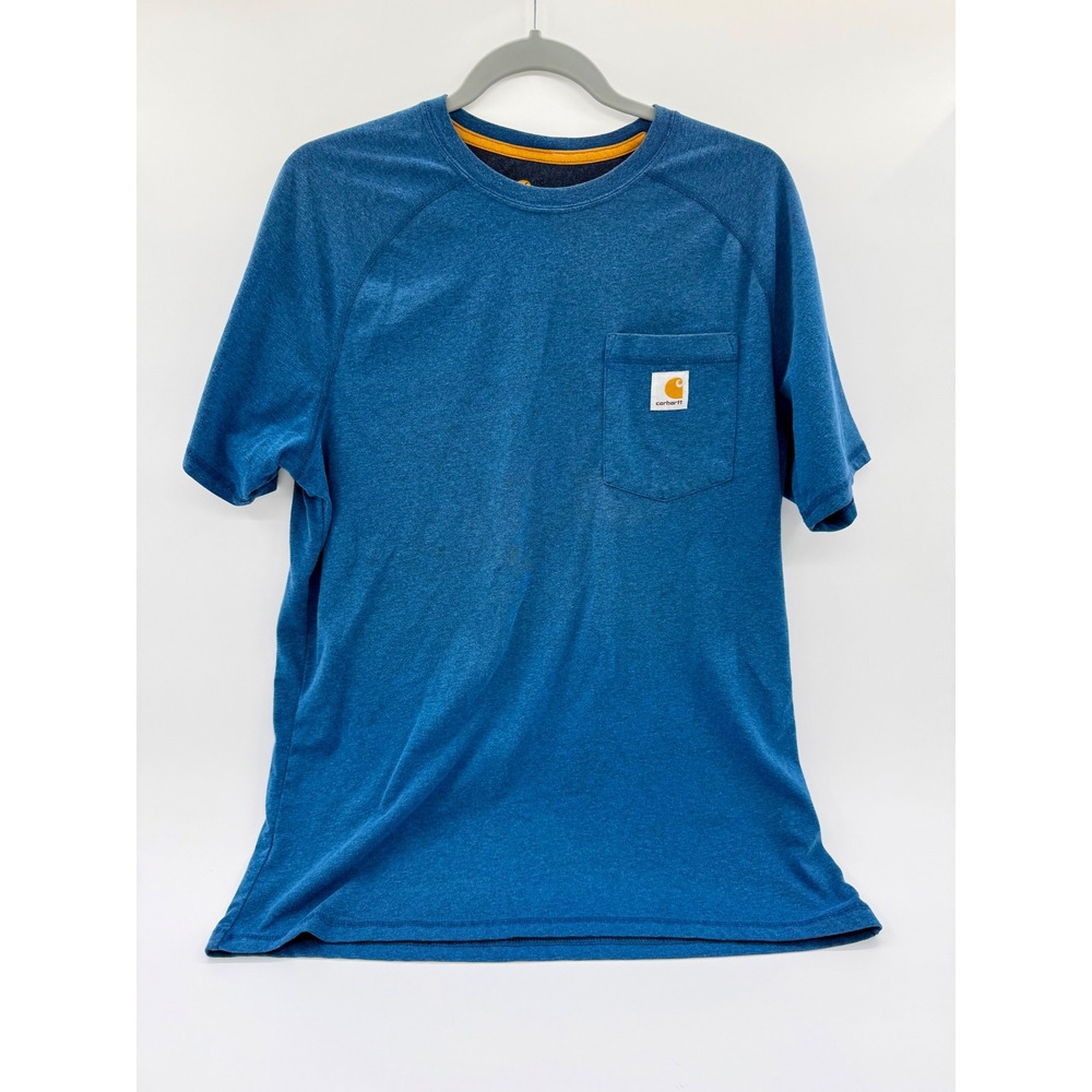 Carhartt Mens Relaxed Fit Pocket T-Shirt Blue Heather Short Sleeve 100410 M